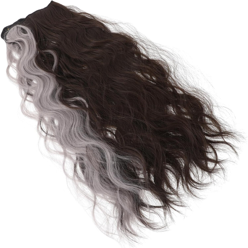 Hkhbjs Wavy Hair Extension Clip Hairpiece For Women Natural Water Wave Hairpiece
