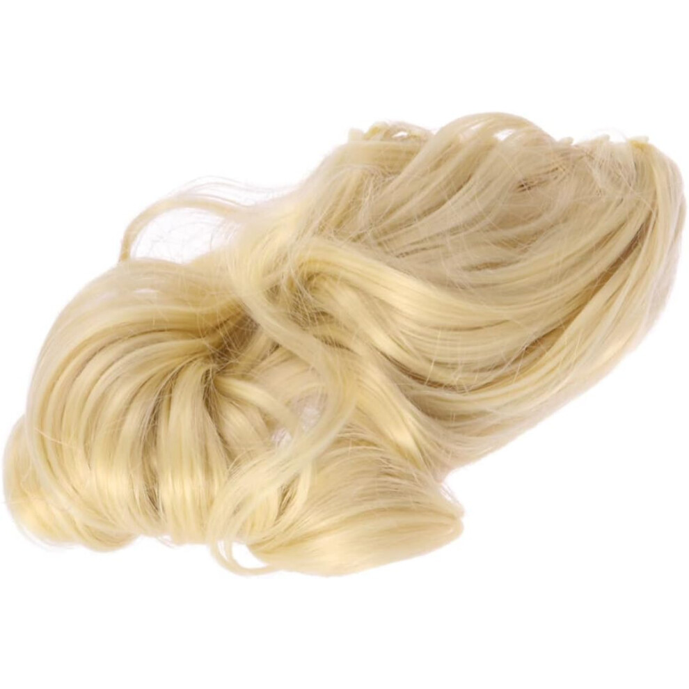 Hkhbjs Unisex Short Fluffy Messy Curly Ponytail Claw Clip Extension Synthetic Hairpiece Ponytail Wig Claw