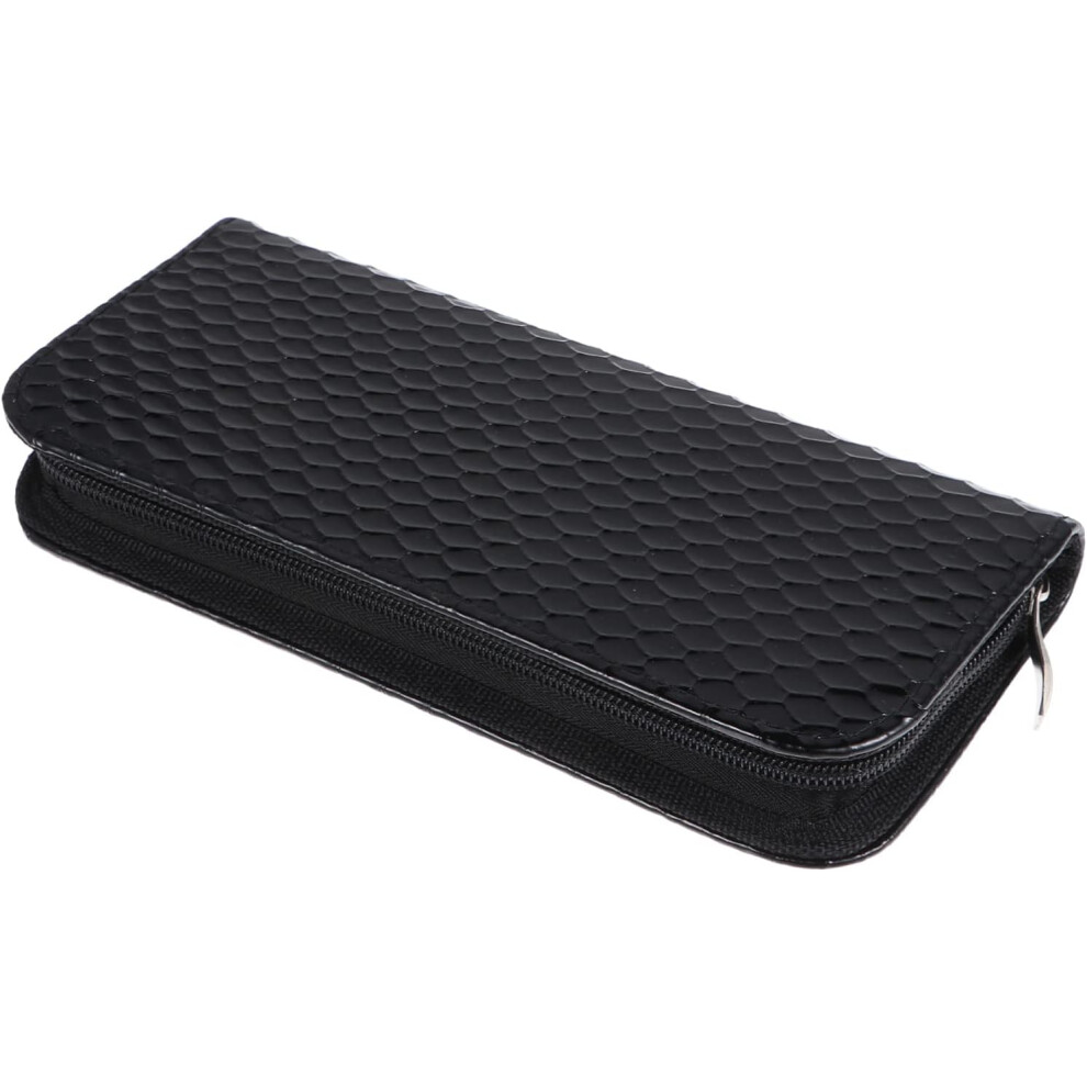Hkhbjs Black Hairdresser Scissor Storage Bag Leather Barber Bag For Hair Cutting Tools