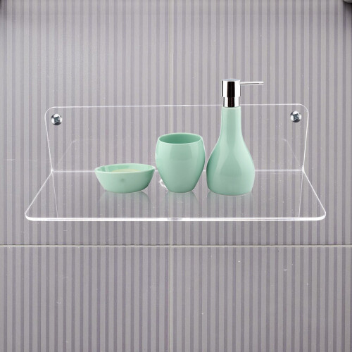 Διαφανές Ακρυλικό Πλωτό Ράφι 23x9x6cm 2