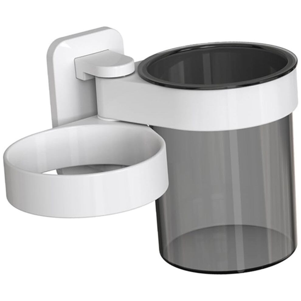 Hkhbjs White Hair Dryer Holder Wall-Mounted Organizer For Bathroom Punch Design Space-Saving Storage Shelf For Hairdryer And Supplies Elegant