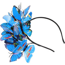 Butterfly Fascinator Headband for Women Exaggerated Hair Band Party Headpiece Decorative Headband