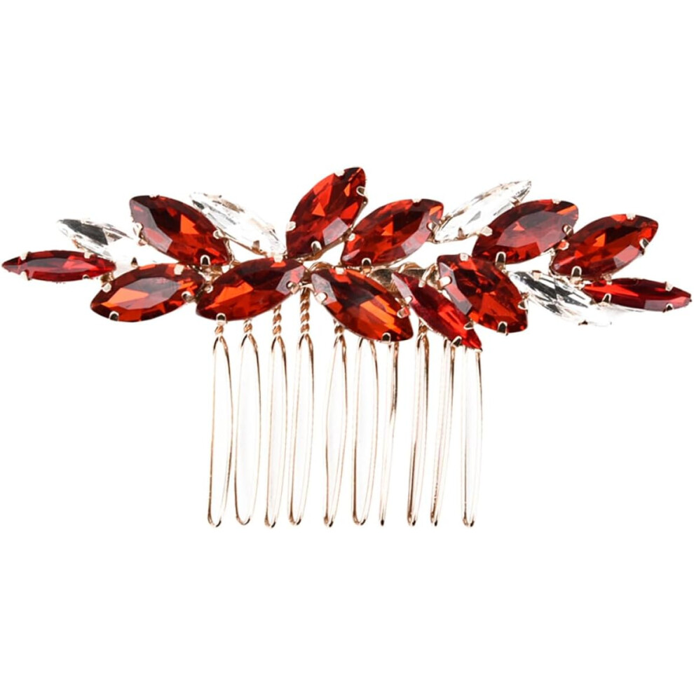 Hkhbjs Emerald Hair Comb Bridal Wedding Accessory Rhinestone Glass Marquise Side Comb Hair Styling Tool For Women