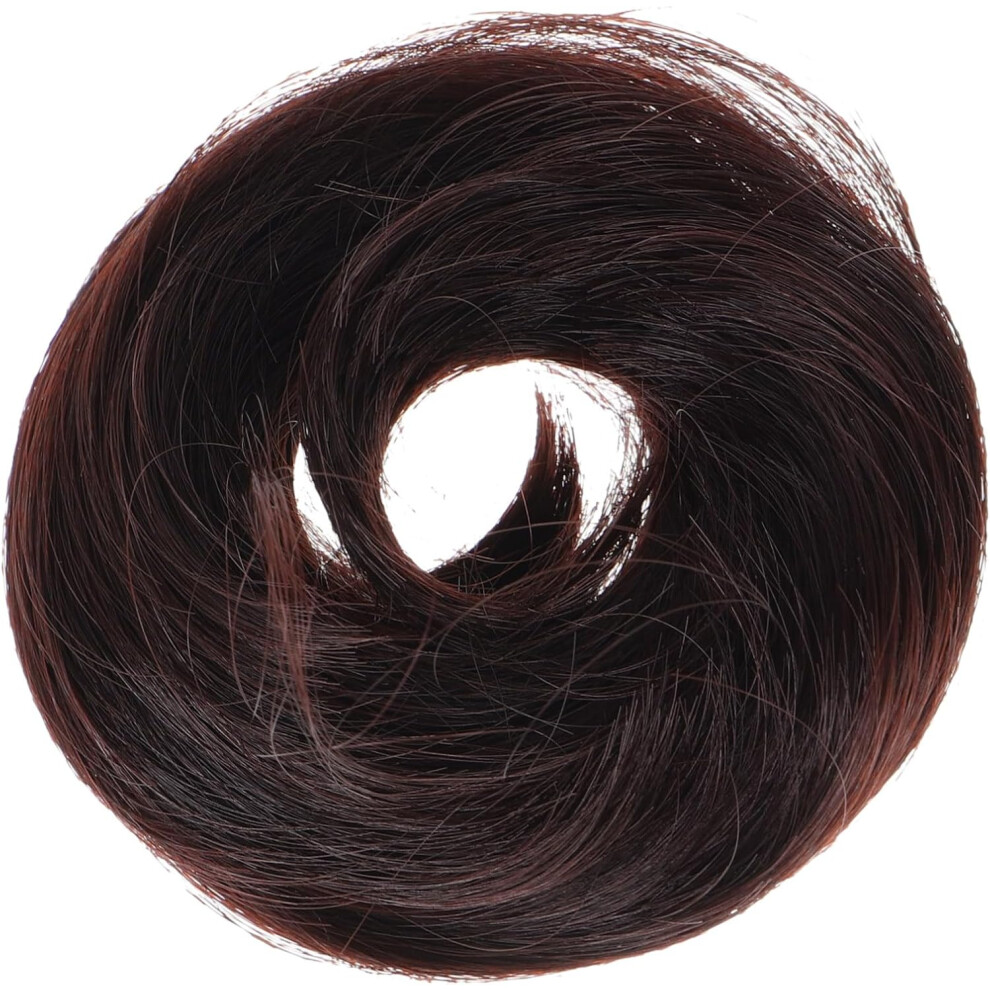 Hkhbjs Unisex Brown Hair Bun Wig Hairpiece Chignon Wig Hair Rope Synthetic Straight Dark Bun Scrunchy For Women Hanfu Updo Styling Accessories