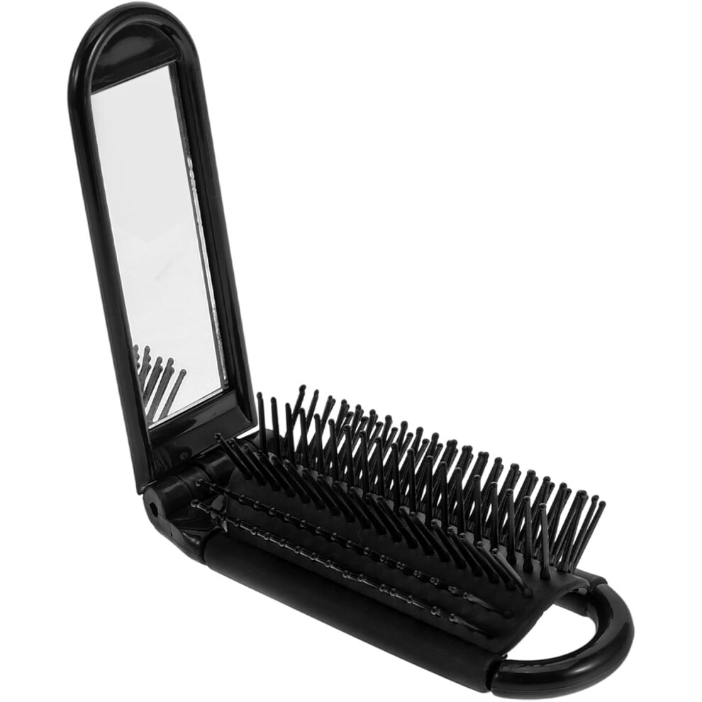 Hkhbjs Folding Mirror Comb Small Hair Brush Portable Travel Styling Tool For Purse Gym Car Mirror Included Foldable Brush