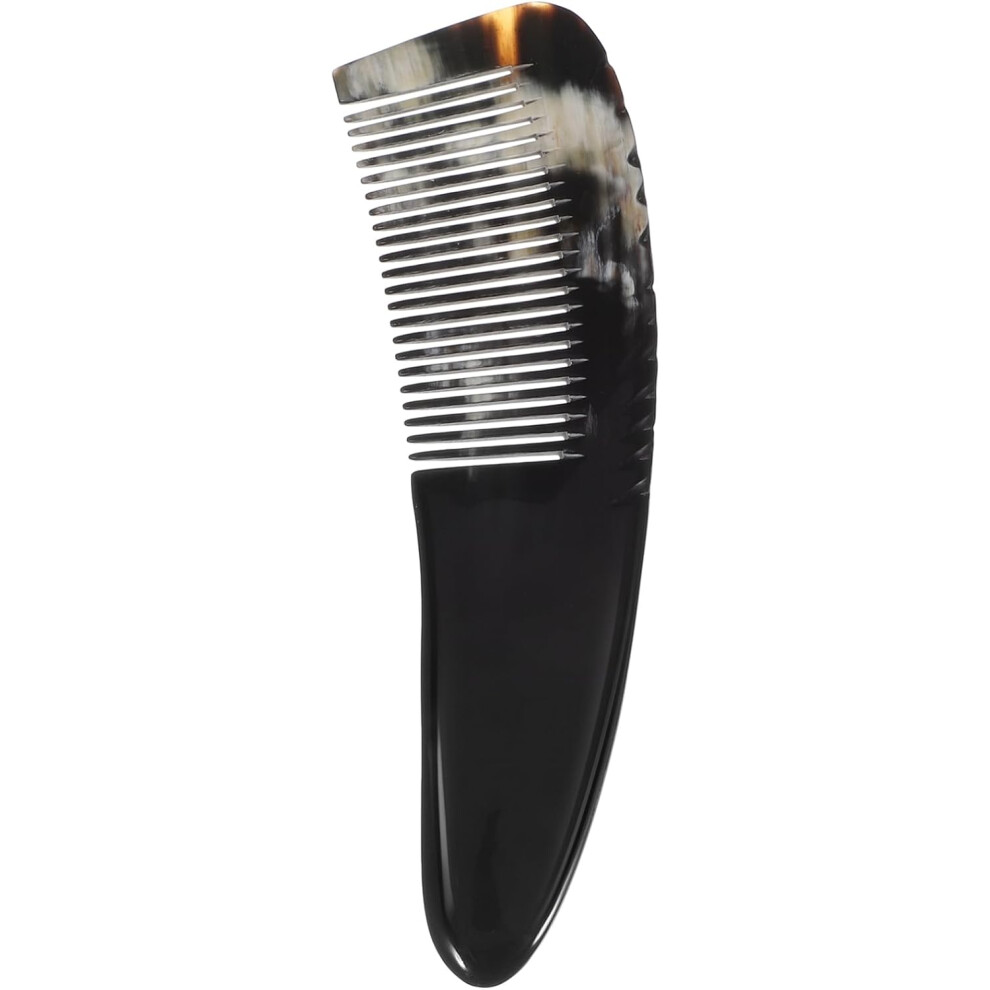 Hkhbjs Unisex Black Horn Massage Comb For Women Fine Tooth Comb Made Of Natural Ox Horn