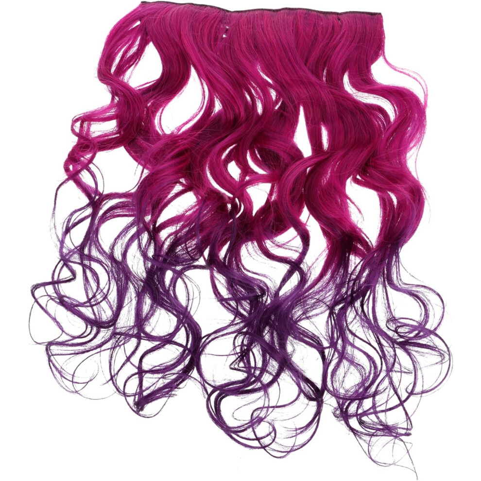 Hkhbjs Unisex Gradient Wig One Piece Faux Hair Extension For Ponytail Extensions Girls Hair Accessories Clips