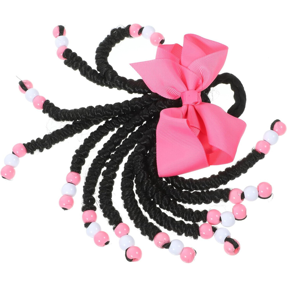 Hkhbjs Beaded Braided Ponytail Hair Extension With Large Bowknot Synthetic Braided Wig Ponytail For In Color 2 For