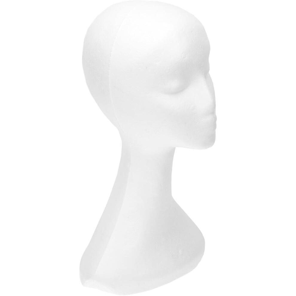 Hkhbjs Unisex White Female Foam Wig Mannequin Head Display Stand For Hats And Wigs, Artistic Fake Hair Model For Shop Window And Salon Accessory