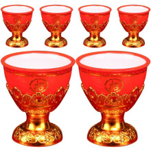 Coppa per l'offerta d'acqua di Buddha, coppa rituale buddista vintage, coppa per sacrificio, coppa da vino riutilizzabile