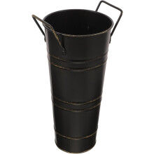 Arrançamento de flores balde pote Unbrella guarda-chuva independente guarda-chuva preto