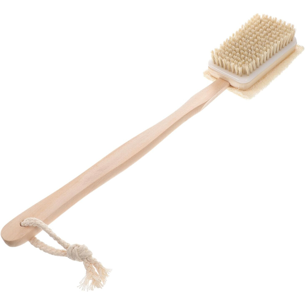 Hkhbjs Wooden Bath Brush Long Handle Pore Scrubber Body Exfoliator For Shower Bathroom Spa Back Massager