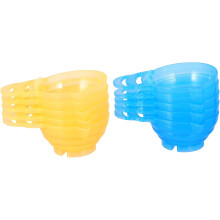 10 stuks stapelbare professionele mengkommen voor haarkleuring, geschikt voor zelf kleuren, inclusief accessoires, in willekeurige kleuren.