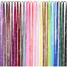 Haarverlängerung mit Golddraht für Zöpfe, Glitzerndes Haarglitzer-Set für Mädchen