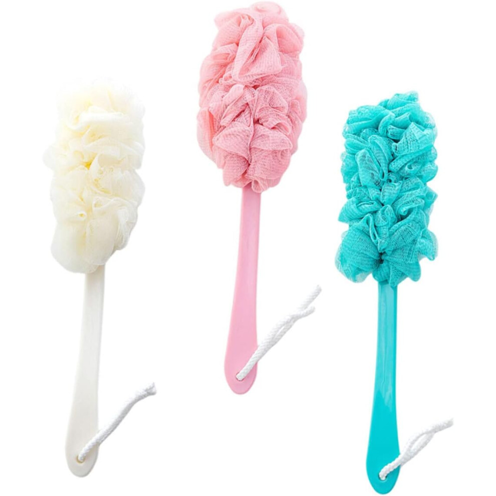 Hkhbjs Back Cleaning Brush 3Pcs Set Long Handle Soft Bristle Bath Body Brush