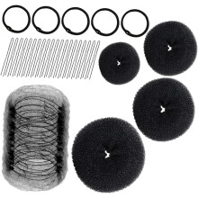 Haaraccessoireset: haarknotmaker met elastiekjes en haarspelden voor bruidskapsels en opsteekkapsels.