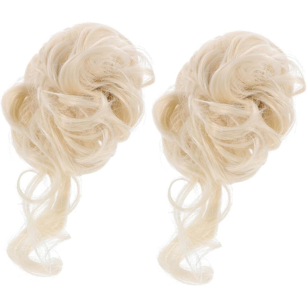 Hkhbjs Unisex Bun Hair Piece For Women Wavy Messy Hair Bun For School Lightweight And Comfortable