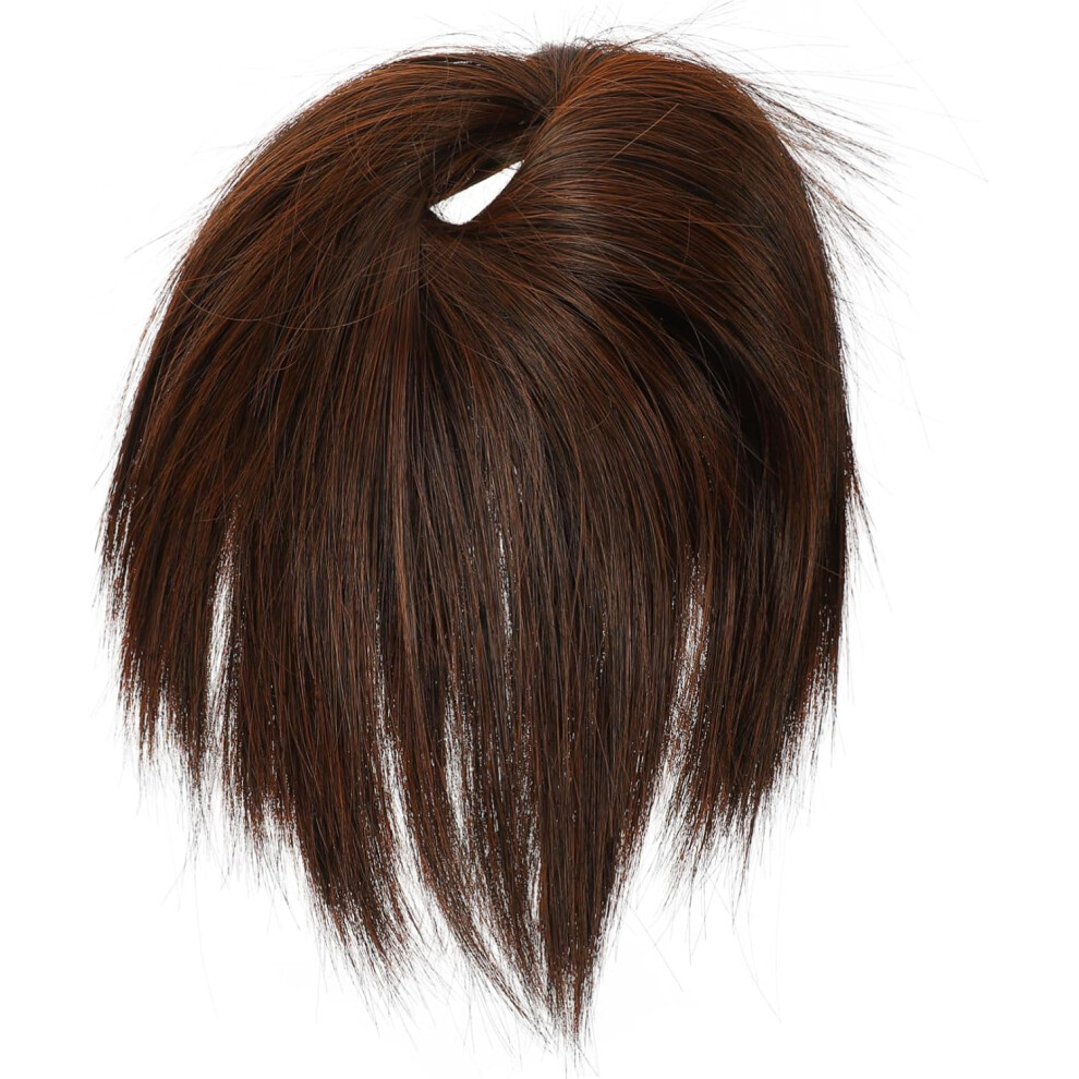 Hkhbjs Unisex Brown Messy Bun Hair Piece Updo Hairpiece Lightweight Hair Bun Extension For Women Light Fake Chignon Hairpiece Casual Updos