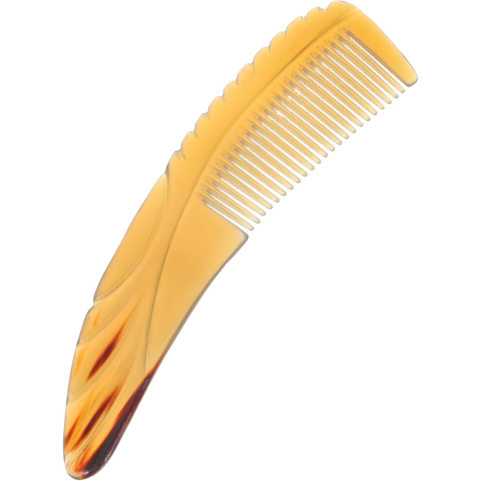 Hkhbjs Unisex Ox Horn Detangling Comb Curved 16Cm Thick Horn Hair Comb For Men And Women Scalp Care At Home