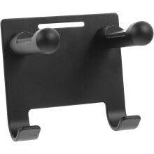 Soporte de pared para secador de pelo, diseño sin perforaciones, para almacenamiento en el baño.