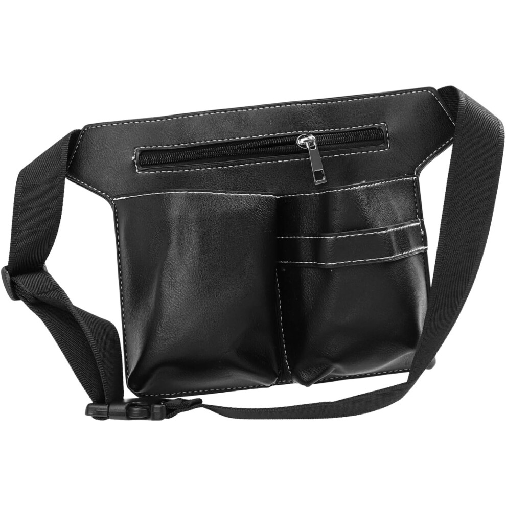 Hkhbjs Hair Stylist Tool Bag Pu Waist Pouch Hair Scissor Holder For Professional Barber Salon Convenient Lightweight Storage Organizer
