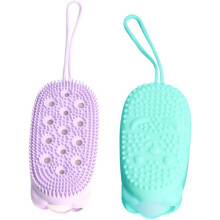 Silicone Rubbing Towel Bath Brush 2pcs Set Double-sided Exfoliating Sponge