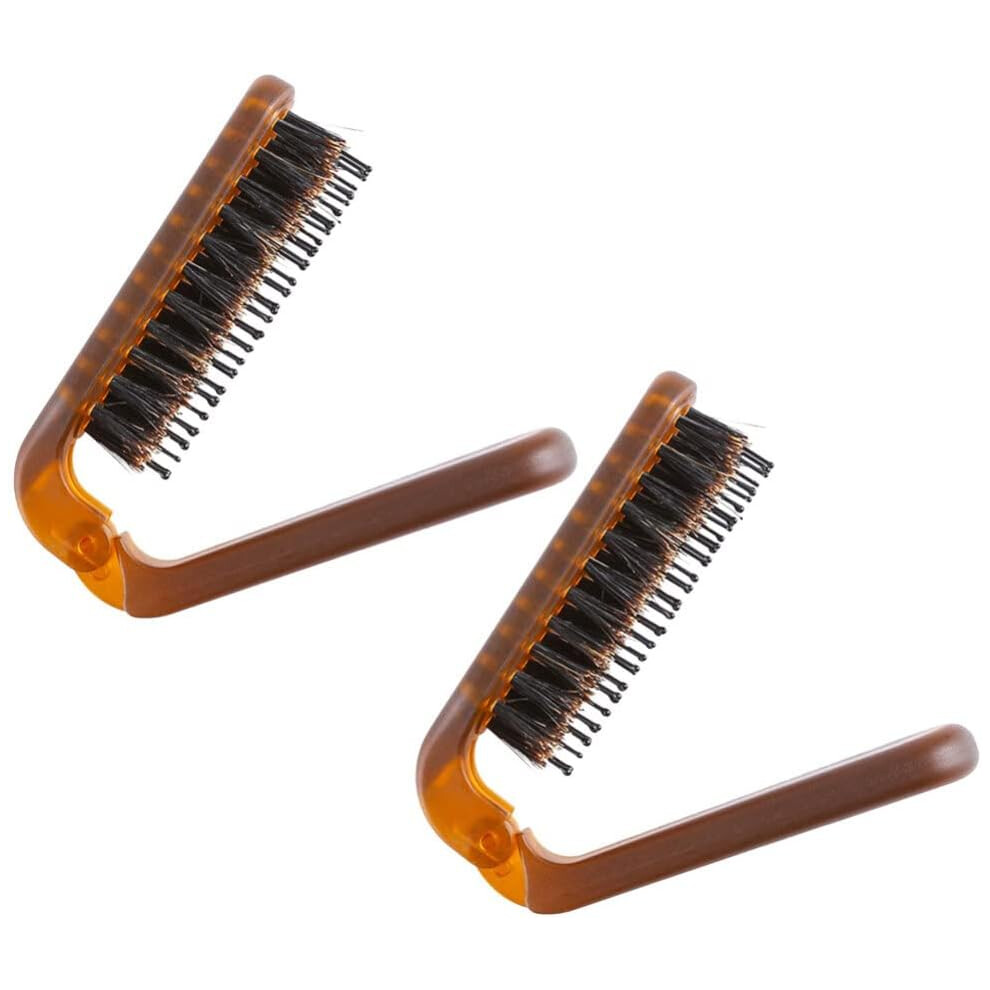 Hkhbjs 2Pcs Folding Comb Portable Travel Comb For Hairdressing Massage Styling For Straight Curl For Women Men Pocket Bristle Material