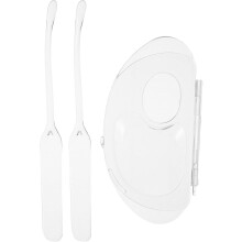 2 palettes de fond de teint acryliques et spatules de maquillage, plateau mélangeur pliable et portable avec rangement pratique