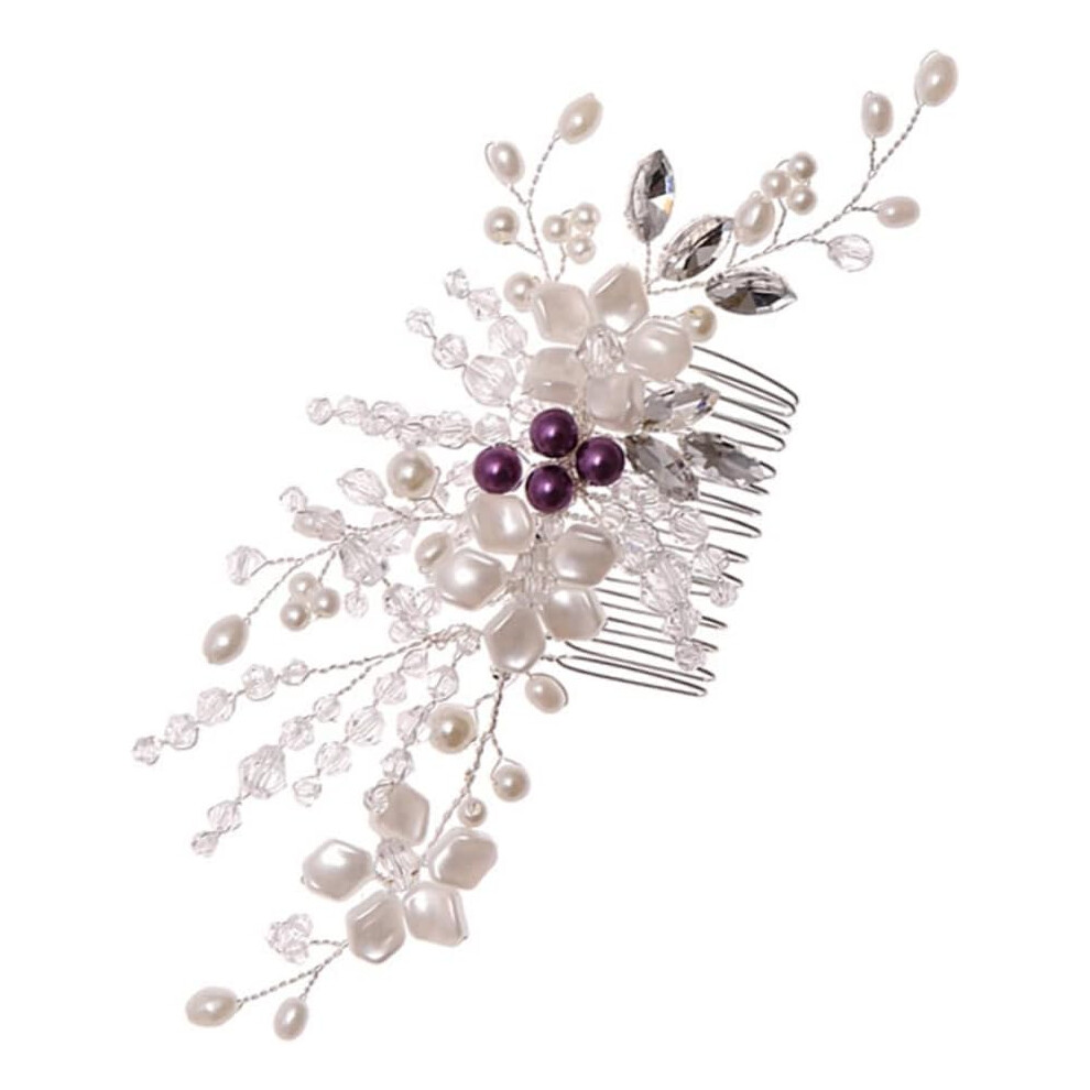 Hkhbjs White Elegant Bridal Flower Hair Comb For Women Hair Accessories For Bridesmaid Wedding Ornament
