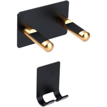 Hair Dryer Hanger Dryer Stand over Door Rack Gold Holder Wall Mount Storage Bracket for Bathroom