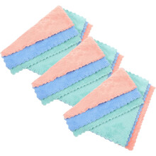 10pcs Coral Makeup Remover Towel Face Wash Cloth Soft Microfiber Facial Cleansing Cloth Washcloth