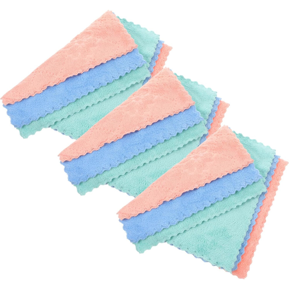 Hkhbjs Coral 10Pcs Makeup Remover Towel Face Wash Cloth Soft Microfiber Facial Cleansing Cloth Washcloth