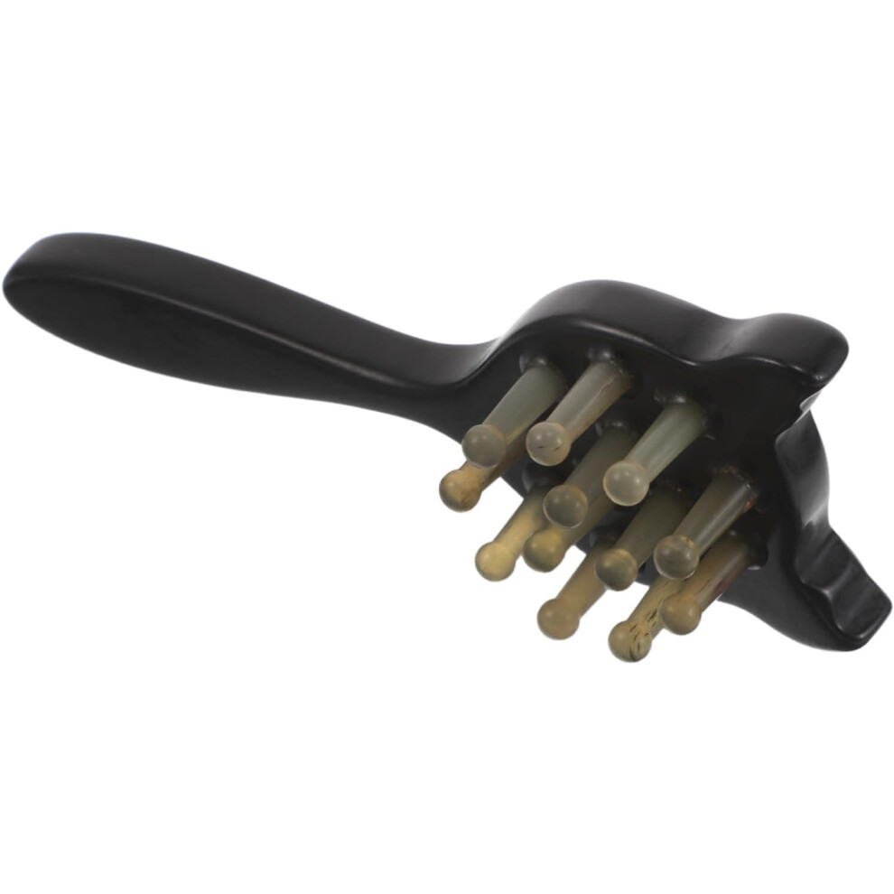 Hkhbjs Unisex Natural Cowhorn Cat Shape Hair Brush For Scalp Massage And Detangling Handmade Meridian Scraping Comb