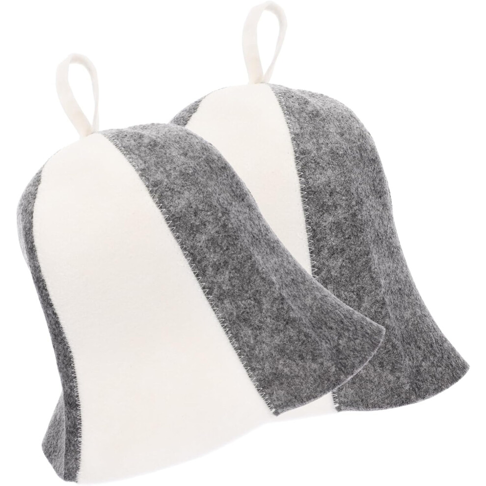 Hkhbjs 2Pcs Felt Sauna Hats For Women Comfortable Home Bathing Caps