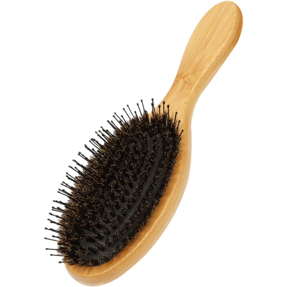 Hkhbjs Unisex Boar Bristle Hairbrush And Large Wooden Paddle Comb With Cushion Base
