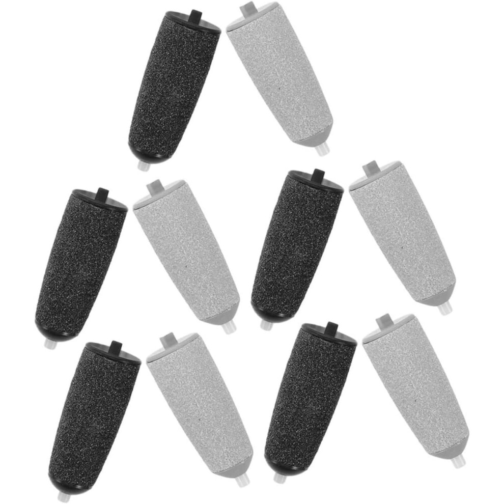 Hkhbjs 10Pcs Foot File Roller Refills For Electric Foot Callus Remover Replaceable Coarse Roller Heads For Pedicure Tools