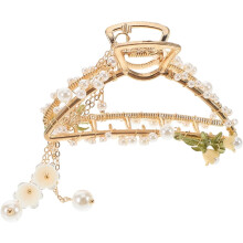 Elegante Vintage-Haarspange mit Blumen-Haifischmotiv für Damen, Retro-Haarspange mit Blumenmotiv für Mädchen, Haarschmuck-Verzierung für Partys