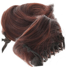 2 Stück Damen-Haarknoten-Haarteile, künstliche Dutt-Haarnadeln, glatte Haarverlängerungen für Hochzeitsfrisuren, lässiger Look