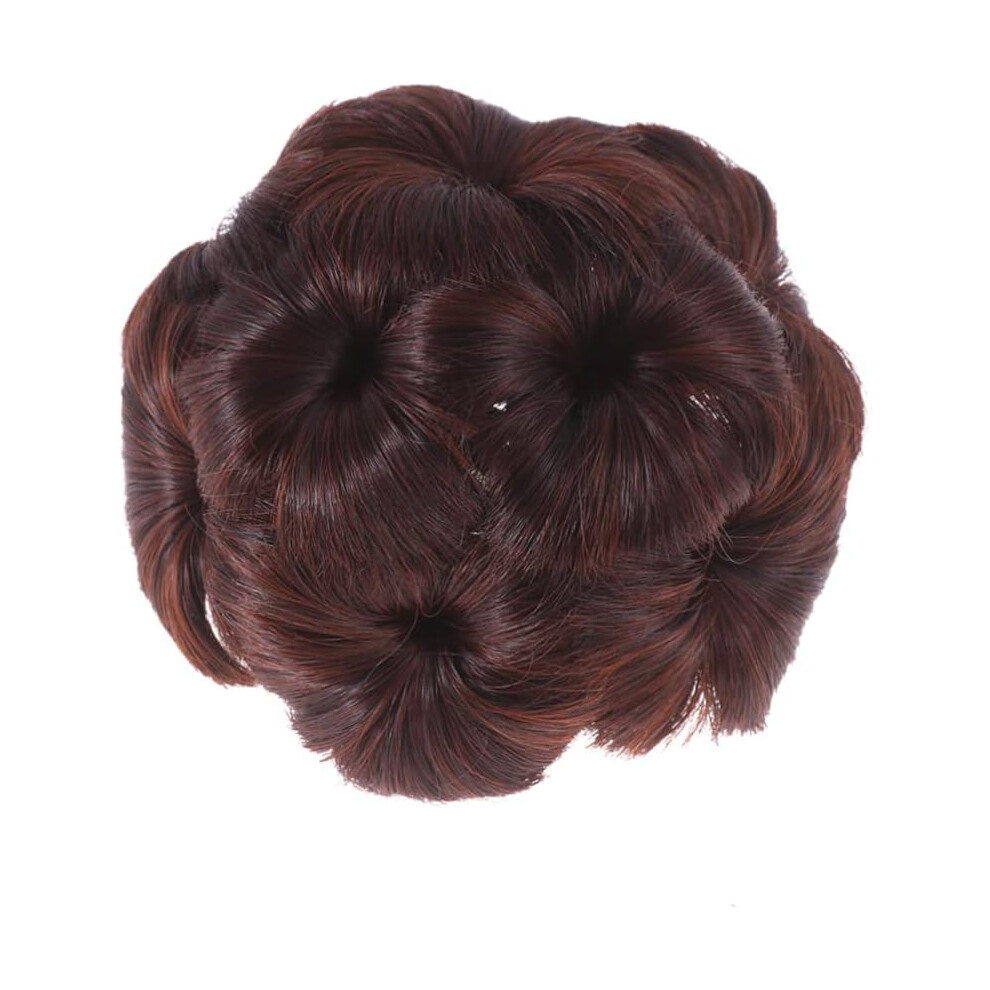 Hkhbjs Unisex Hair Bun Clip For Women Ladies Synthetic Hair Updo Clip Flower Design For Daily Use