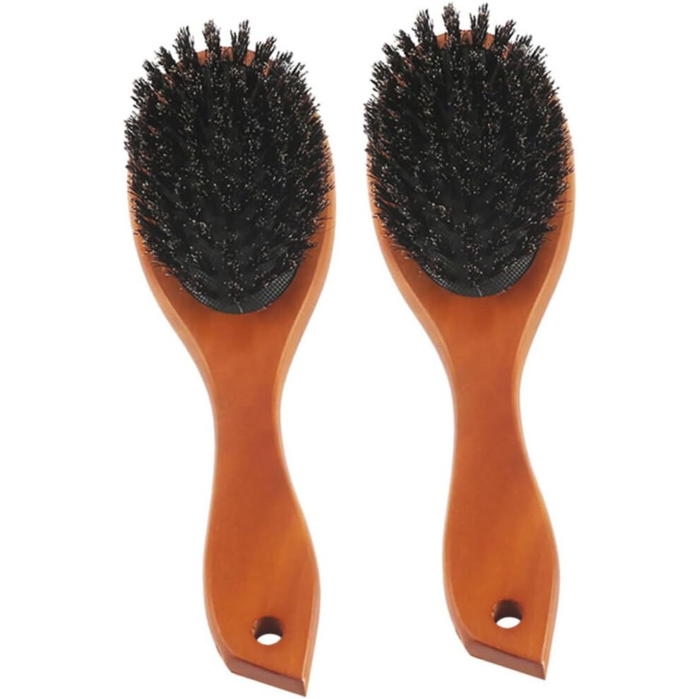 Hkhbjs Unisex 2Pcs Bristle Hair Massage Comb Wood Handle Scalp Massager For Curly Tangled Hair Portable Brush Detangler