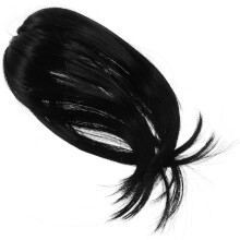 Haarteil zum Einclipsen für dünner werdendes Haar, 25 cm, glatt, naturschwarz, für Frauen mittleren Alters, für den täglichen Gebrauch