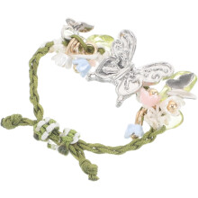 Schmetterlings- und Blumenring im Vintage-Stil für Damen, hohles Design, Seilweberei, verstellbar, ideal zum Jahrestag