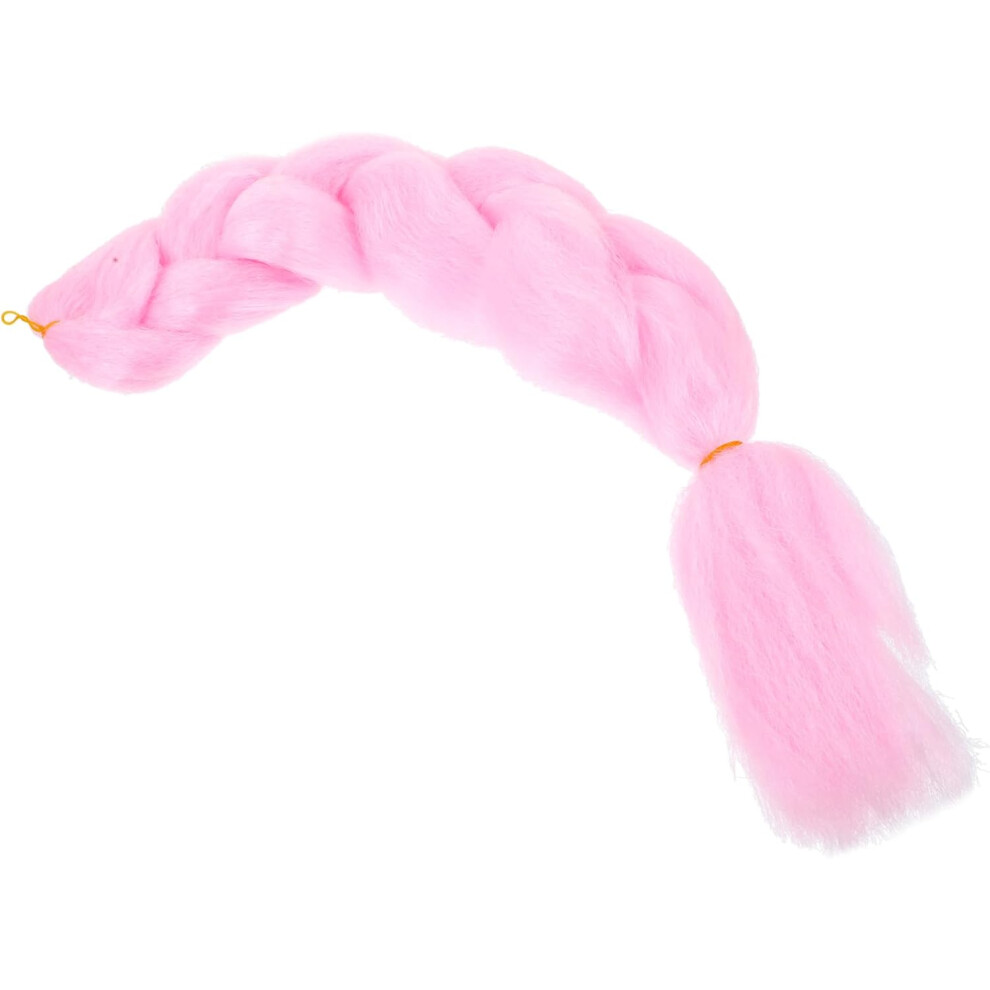 Hkhbjs Glow In The Dark Braiding Hair Wig, High Temperature Synthetic Fibers, Pink Luminous Jumbo Braids For Women
