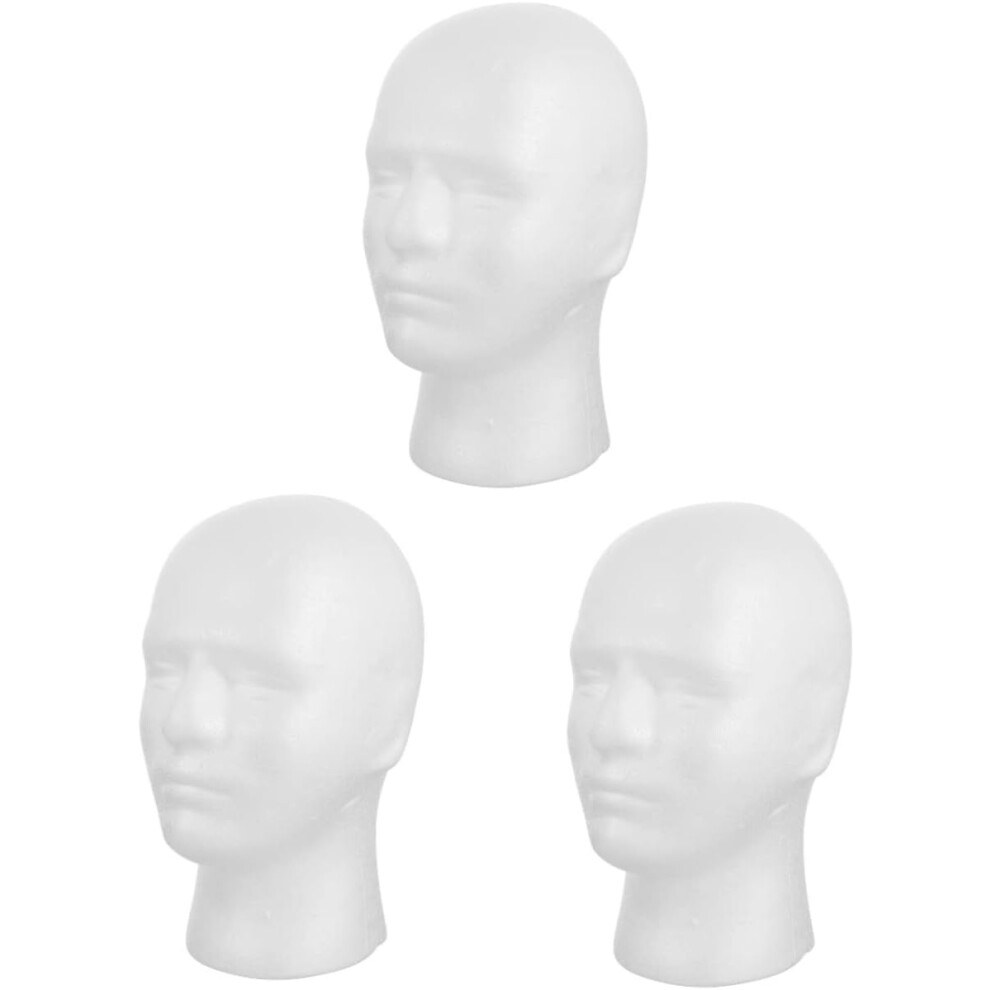 Hkhbjs Unisex 3Pcs Practical Mannequin Head Wig Display Stand Male Model Safe For Wigs
