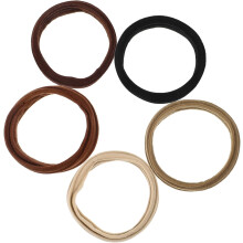 5 elastici per capelli, fermacoda per capelli fini e spessi, elastici estensibili, colore marrone caffè, accessori per lo styling per donne e ragazze