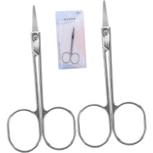 Kit de 6 tijeras de acero inoxidable para cejas, cortador de cejas, tijeras para vibrisas, recortador de vello nasal y depilador facial para mujer.