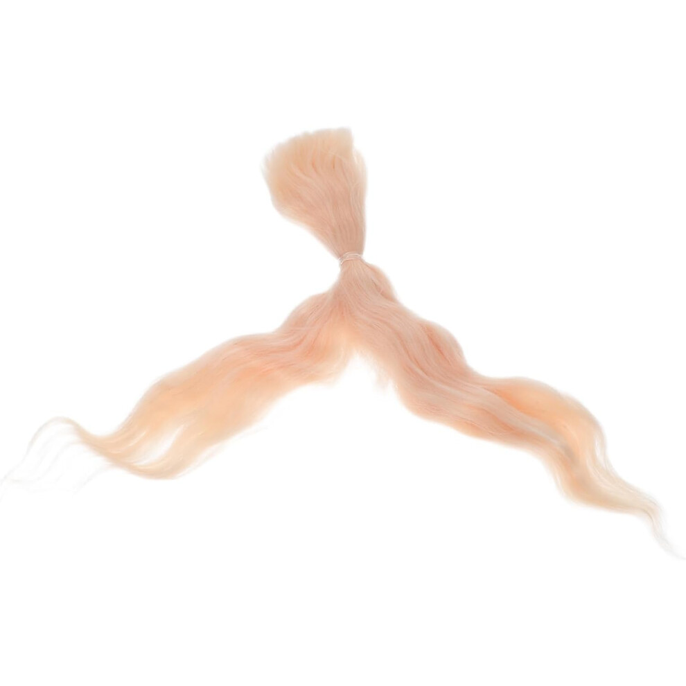 Hkhbjs Unisex Golden Curly Doll Hair Wefts Replacement Wig For Crafts Fit Synthetic Faux Hair