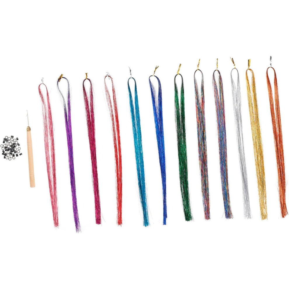 Hkhbjs Hair Tinsels Hair Tinsel Strands Women Extensions Kit For Braiding Cool Styles Party Dance