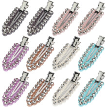 12-teiliges Set Strass-Haarspangen in Entenschnabelform, dekorative, ästhetische, knitterfreie Haarspangen
