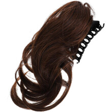 Clip-in-Haarverlängerungen aus Echthaar mit Krallenclips für einfaches Dutt-Haarteil für Damen zu besonderen Anlässen